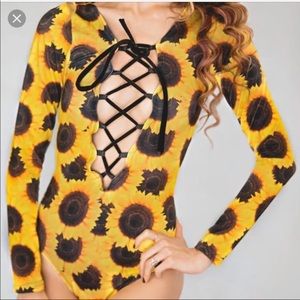 Sunflower Rave Bodysuit